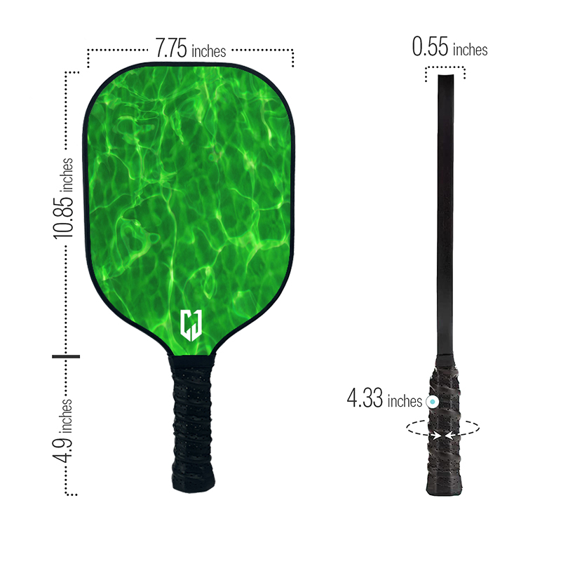 Pagaia per pickleball con superficie in fibra di vetro